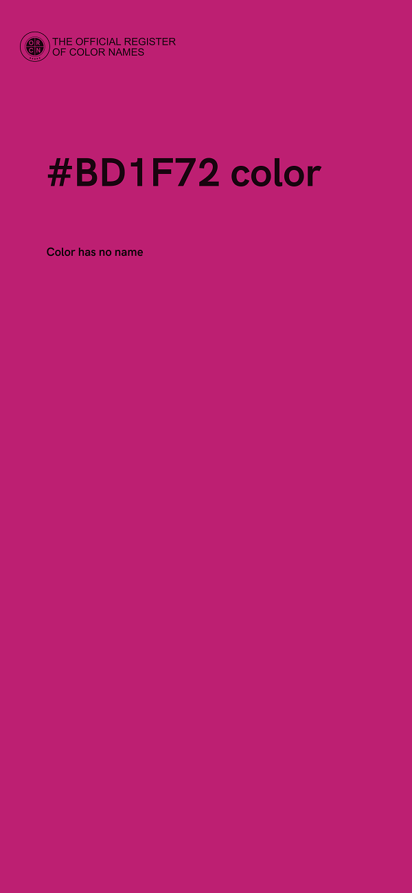 #BD1F72 color image