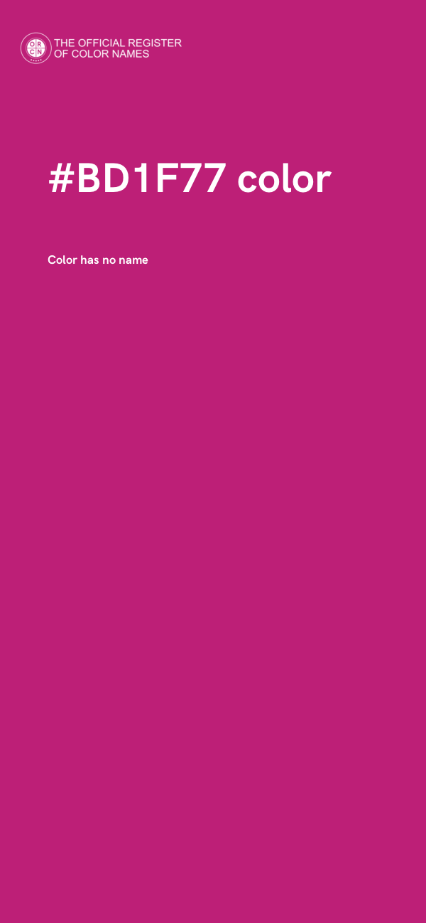 #BD1F77 color image