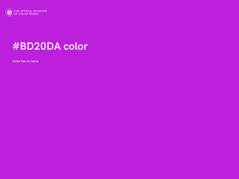 #BD20DA color image