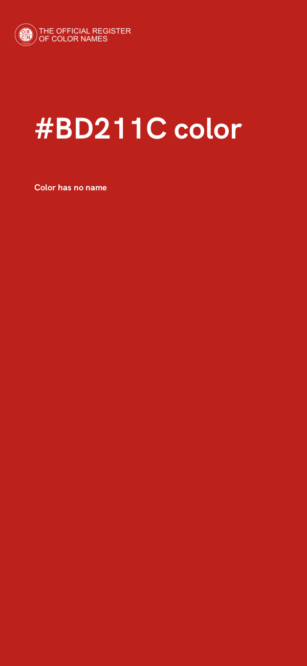 #BD211C color image