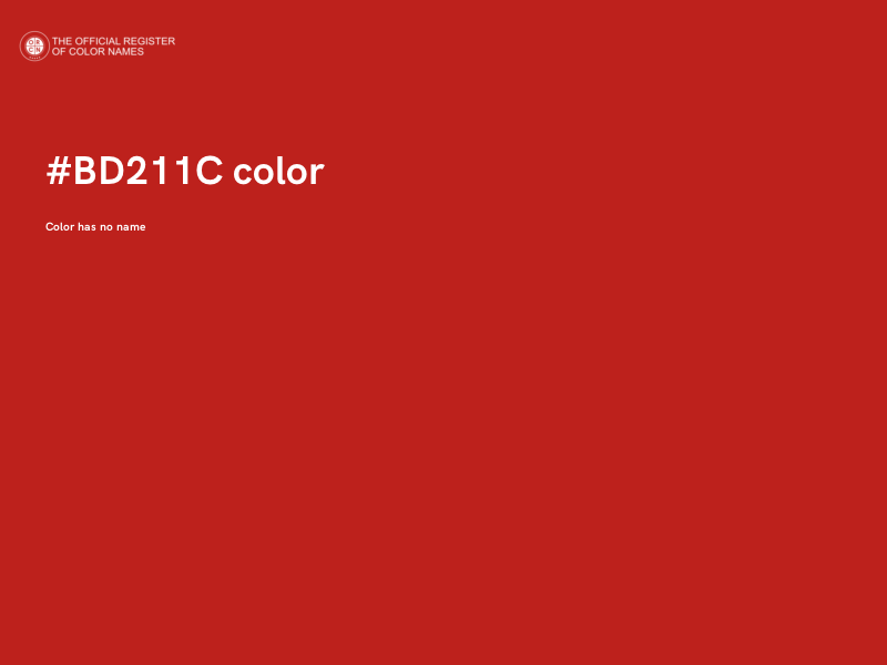 #BD211C color image