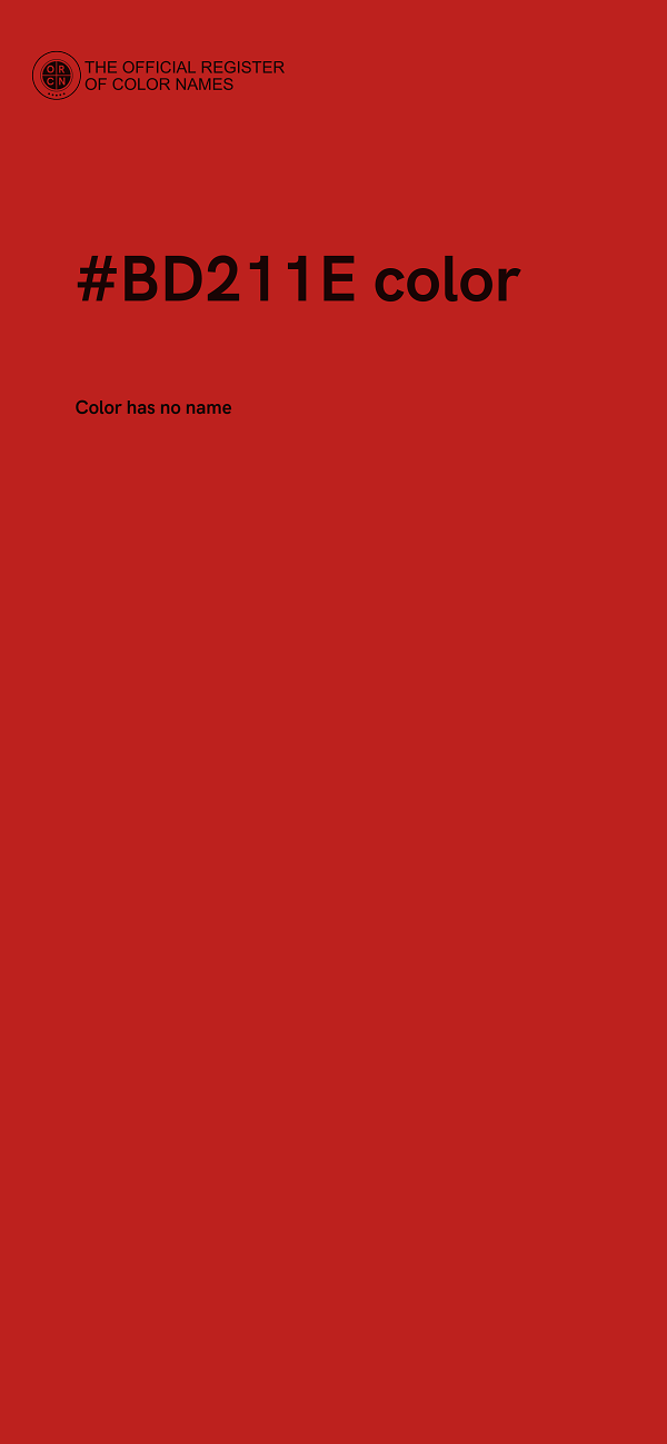 #BD211E color image