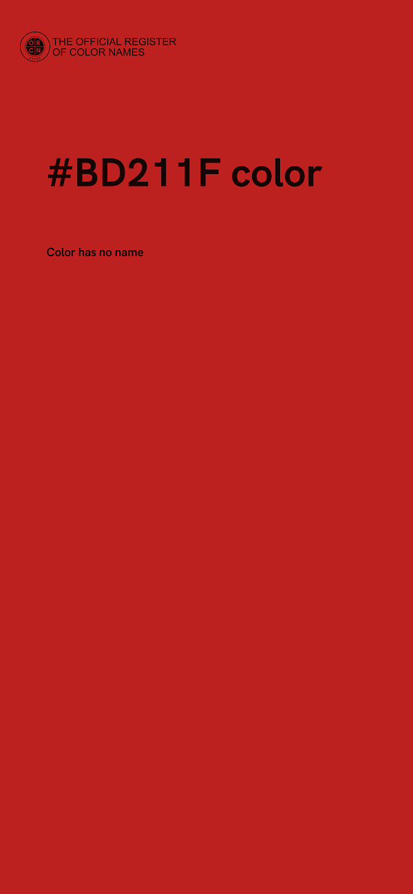 #BD211F color image