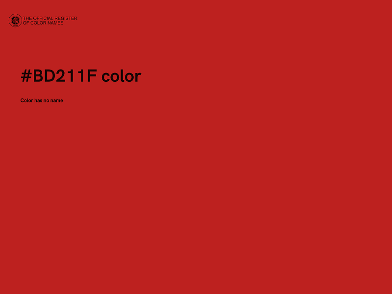 #BD211F color image