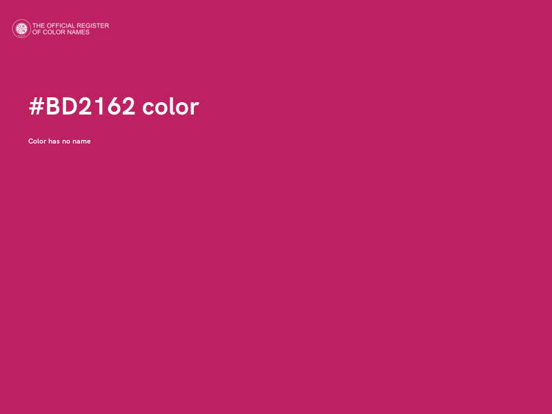 #BD2162 color image