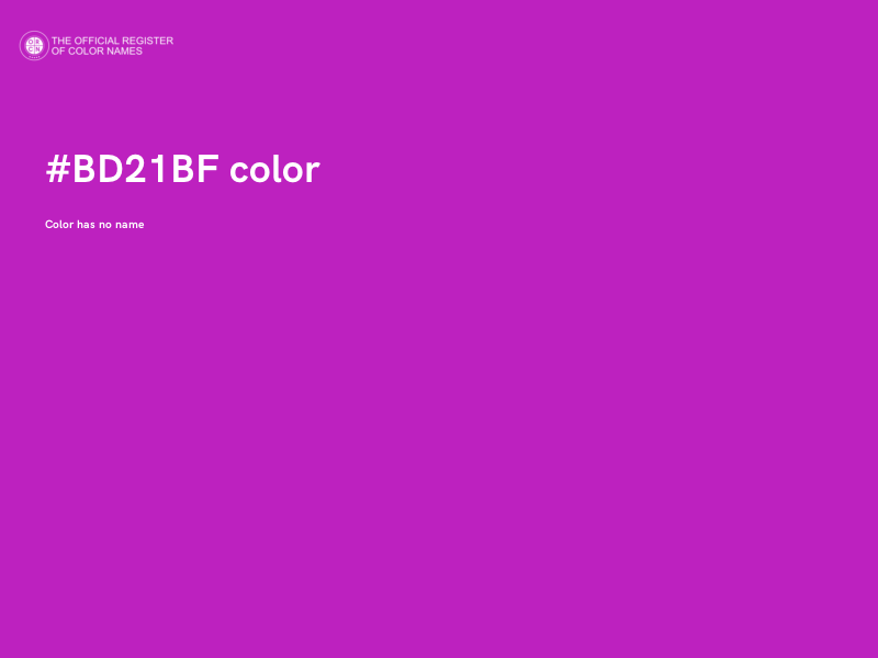 #BD21BF color image