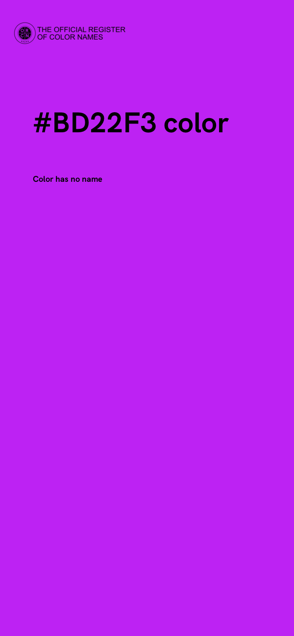 #BD22F3 color image