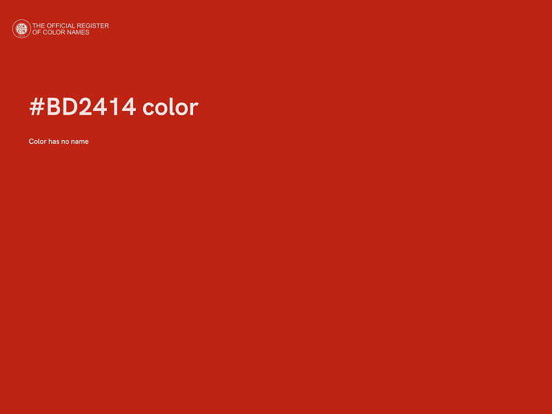 #BD2414 color image
