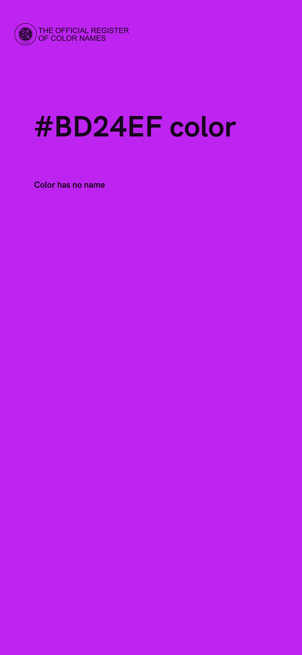 #BD24EF color image