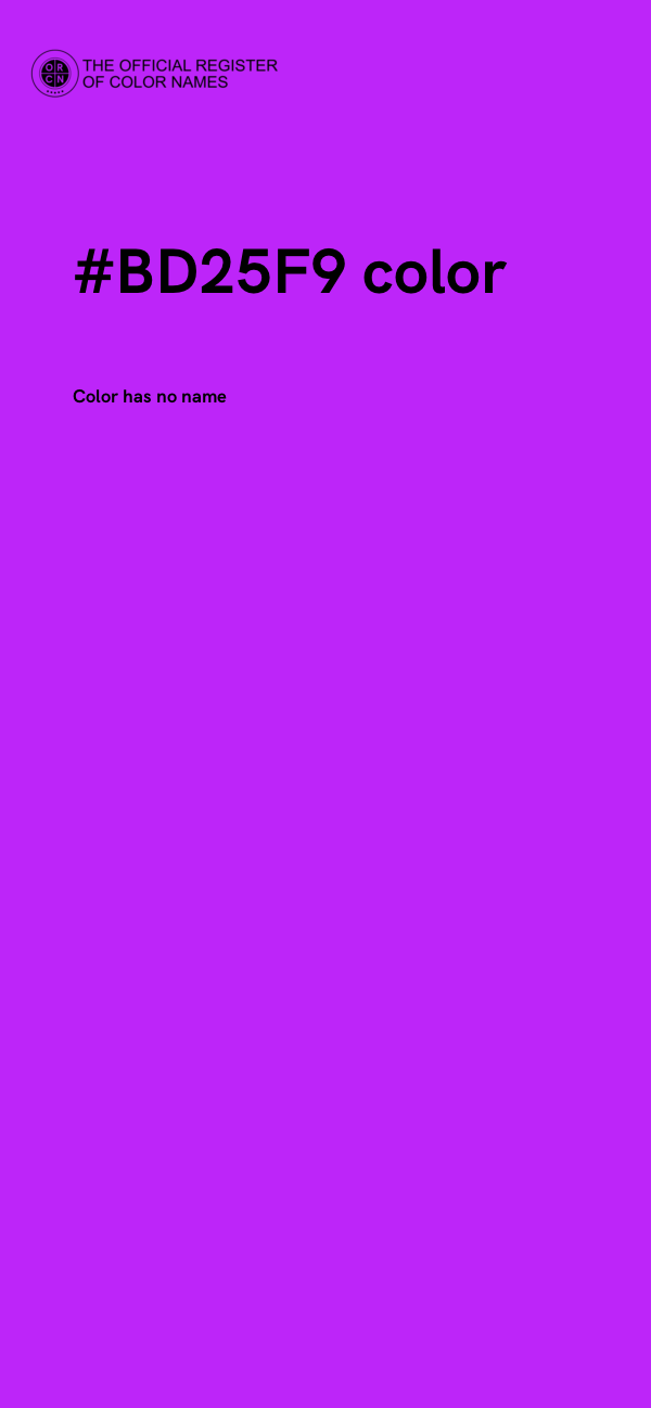 #BD25F9 color image