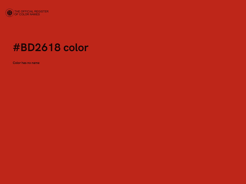 #BD2618 color image