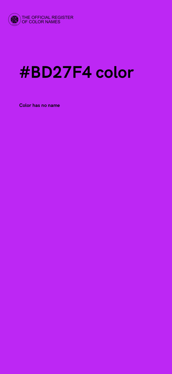 #BD27F4 color image