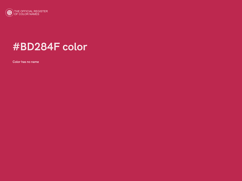 #BD284F color image