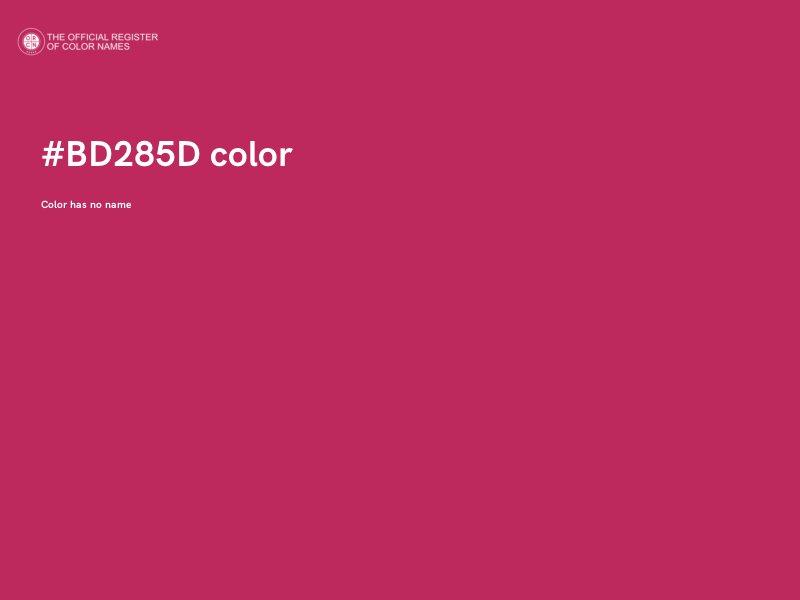 #BD285D color image