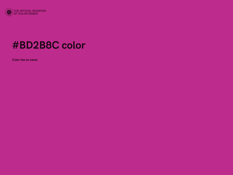 #BD2B8C color image