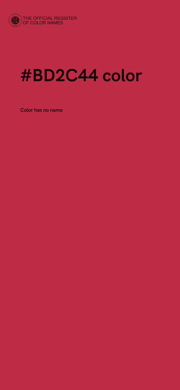 #BD2C44 color image