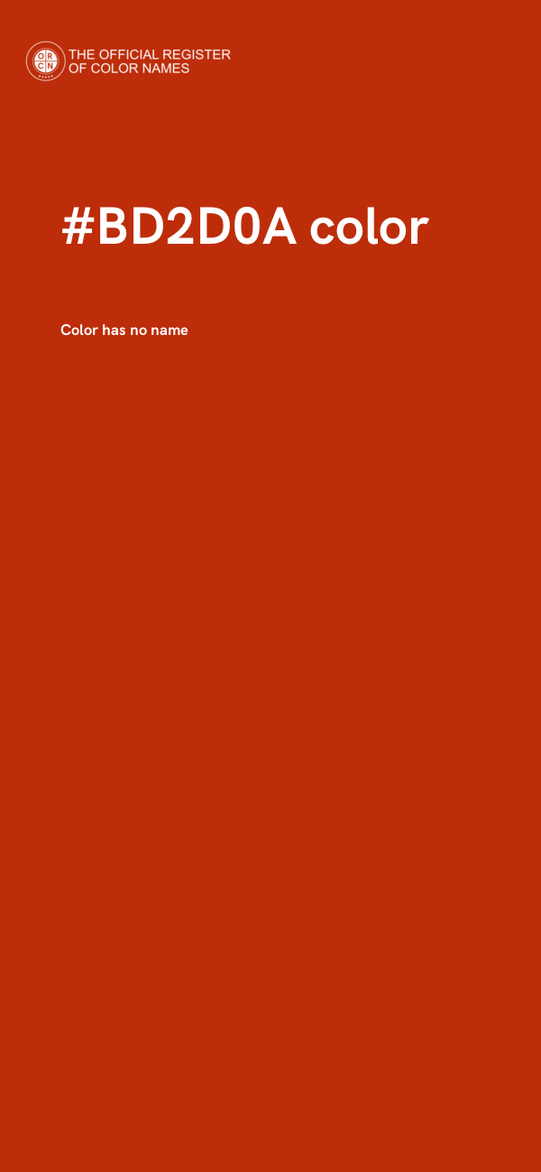 #BD2D0A color image