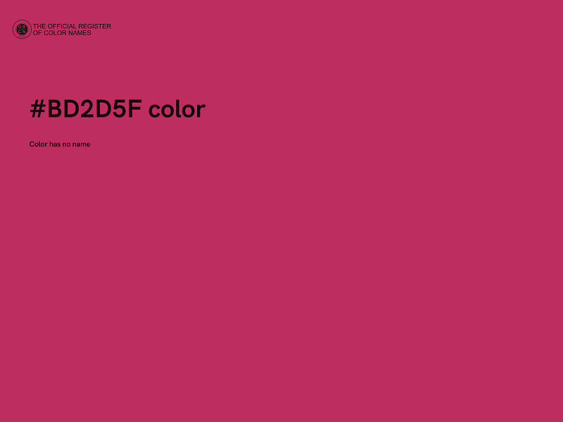 #BD2D5F color image