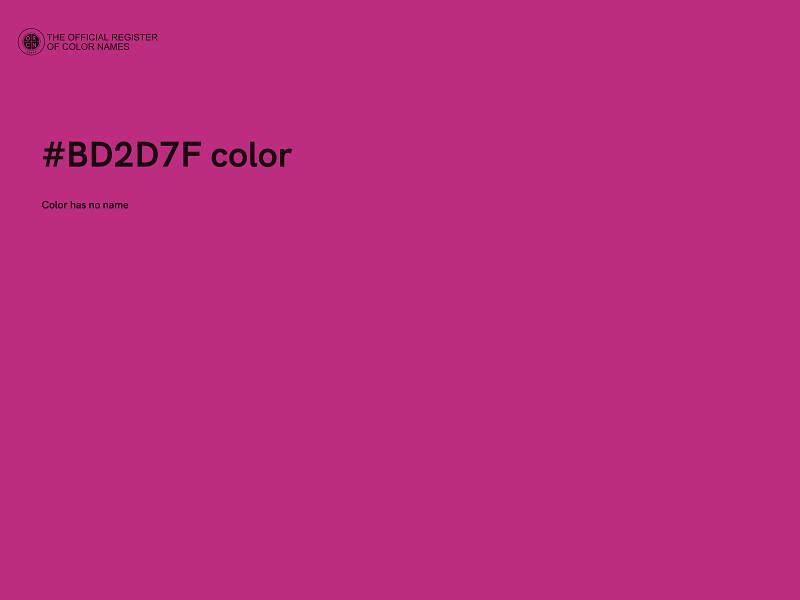 #BD2D7F color image