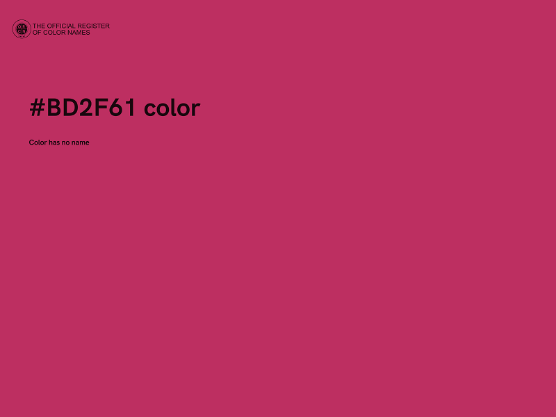 #BD2F61 color image