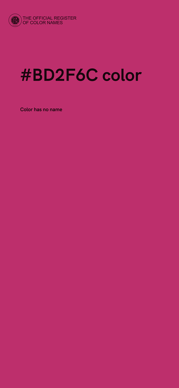 #BD2F6C color image