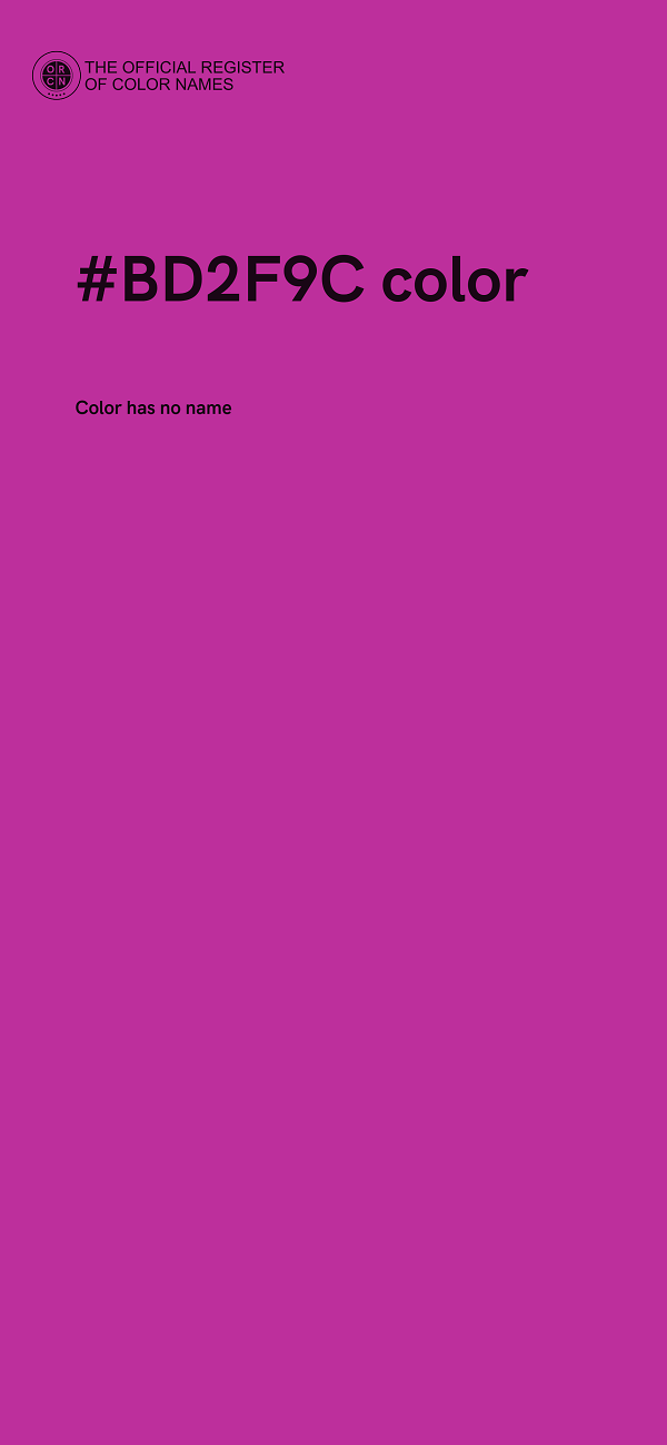#BD2F9C color image