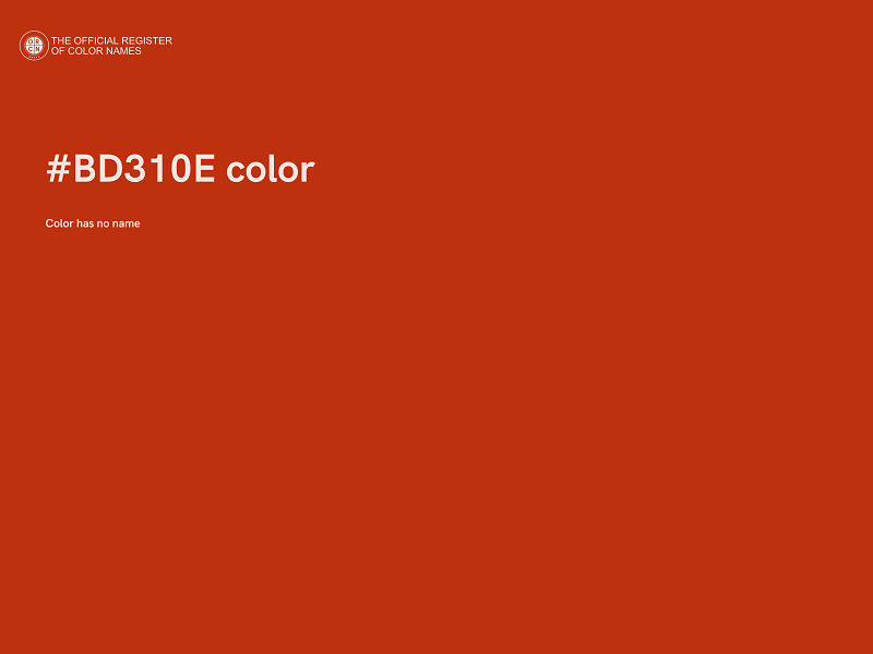 #BD310E color image