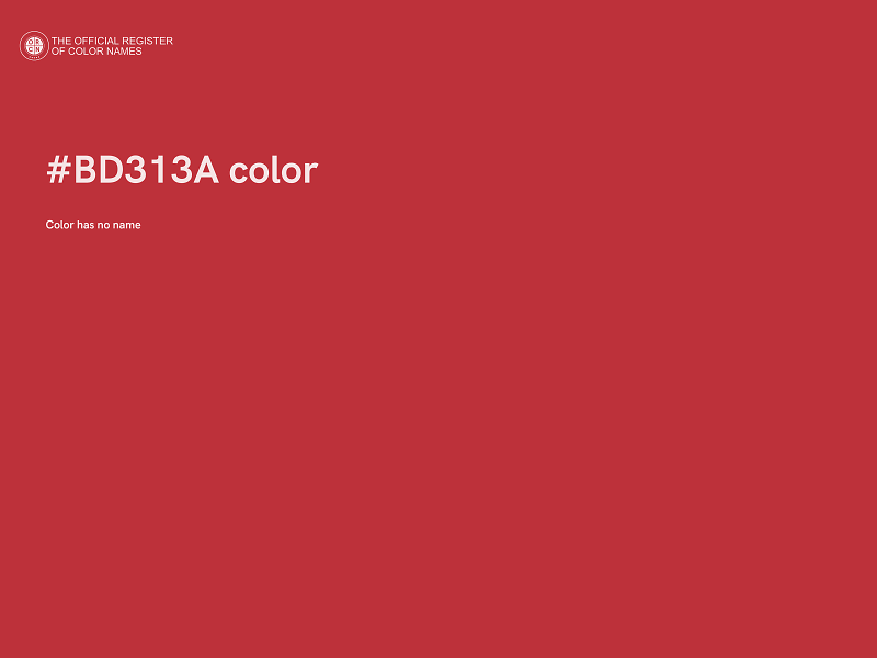 #BD313A color image