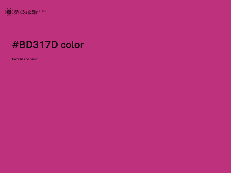 #BD317D color image