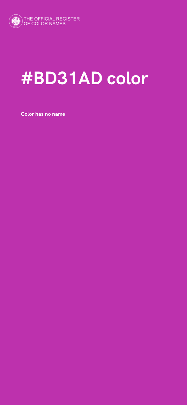 #BD31AD color image