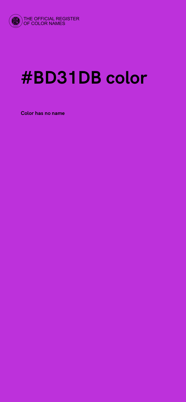#BD31DB color image