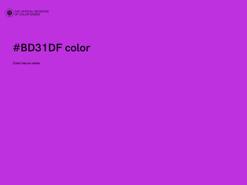 #BD31DF color image
