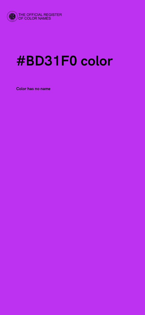 #BD31F0 color image