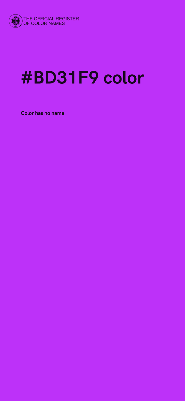 #BD31F9 color image