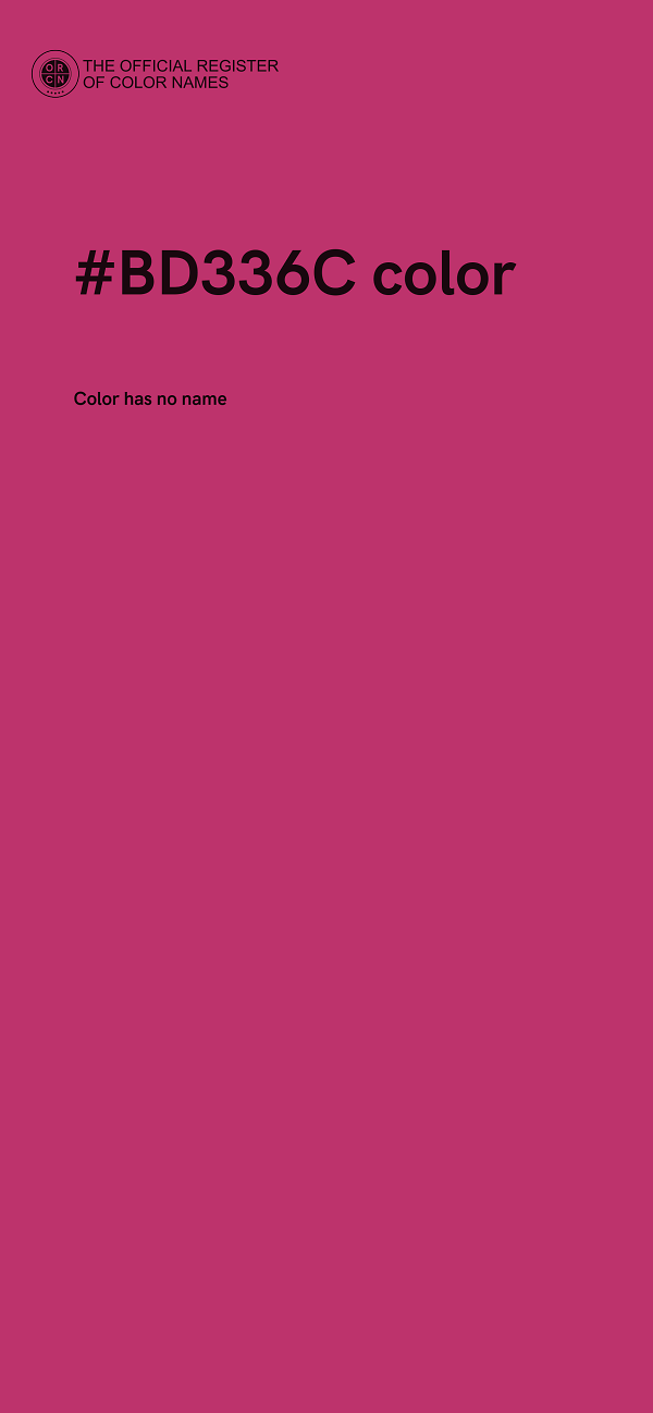 #BD336C color image