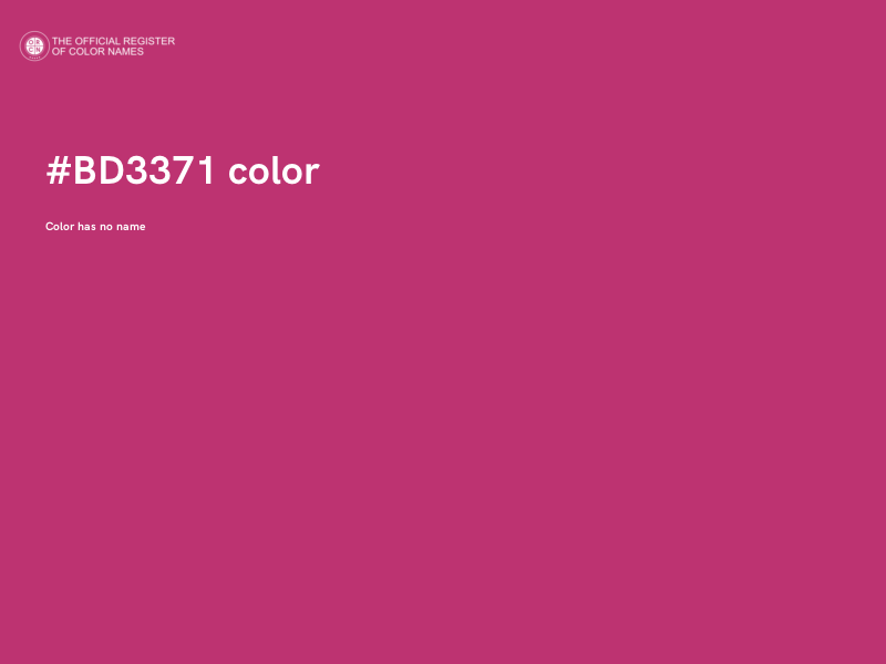 #BD3371 color image