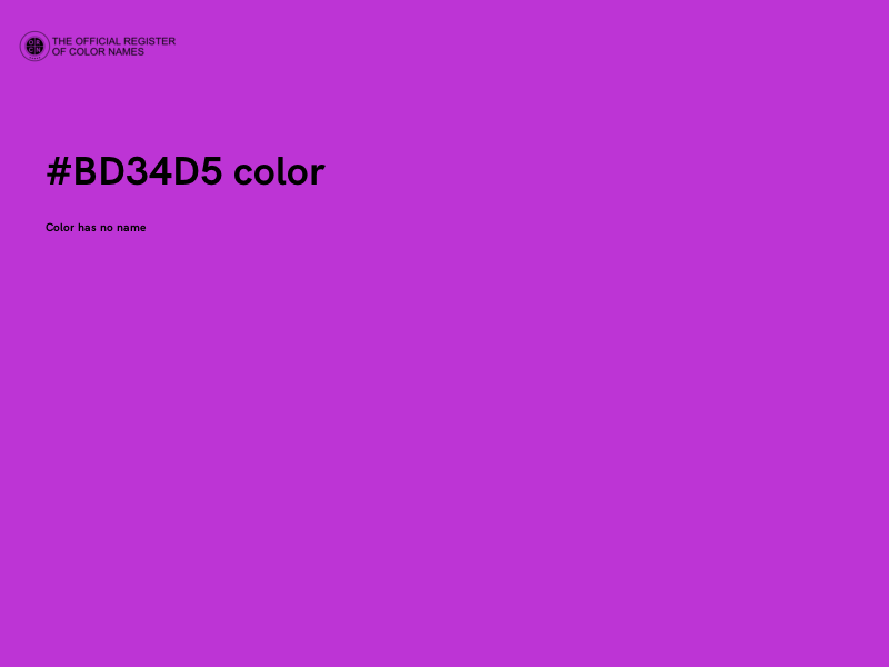 #BD34D5 color image