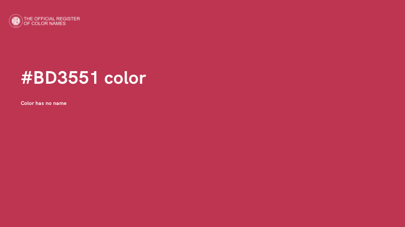 #BD3551 color image