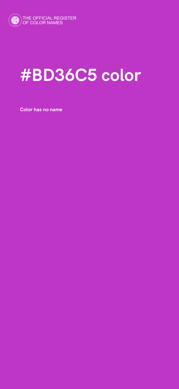 #BD36C5 color image