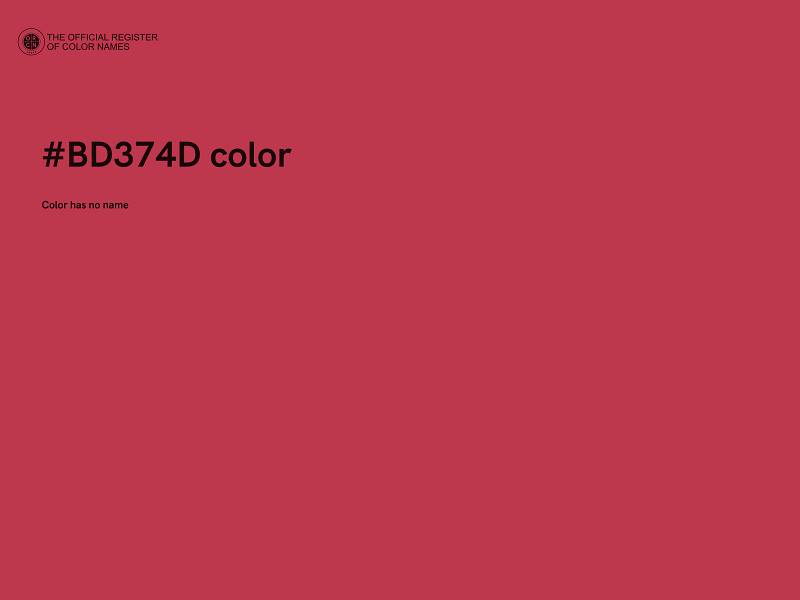 #BD374D color image