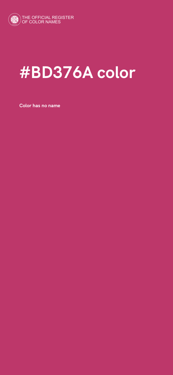 #BD376A color image