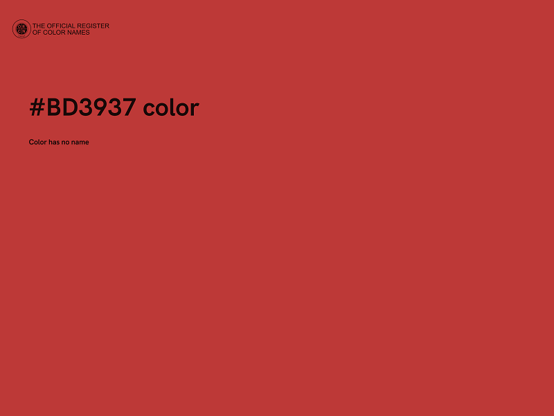 #BD3937 color image