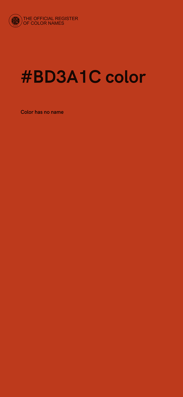 #BD3A1C color image