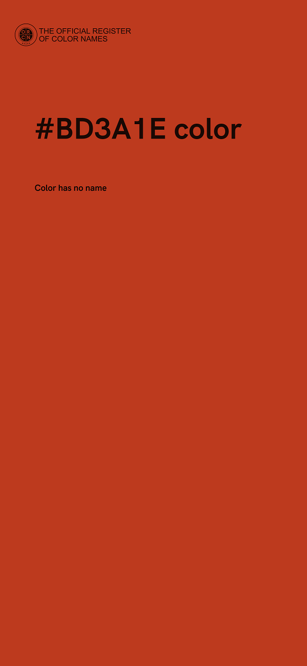#BD3A1E color image