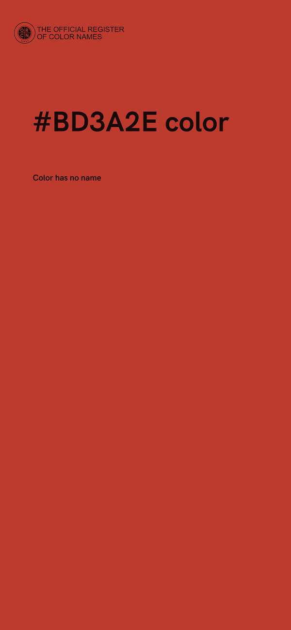 #BD3A2E color image