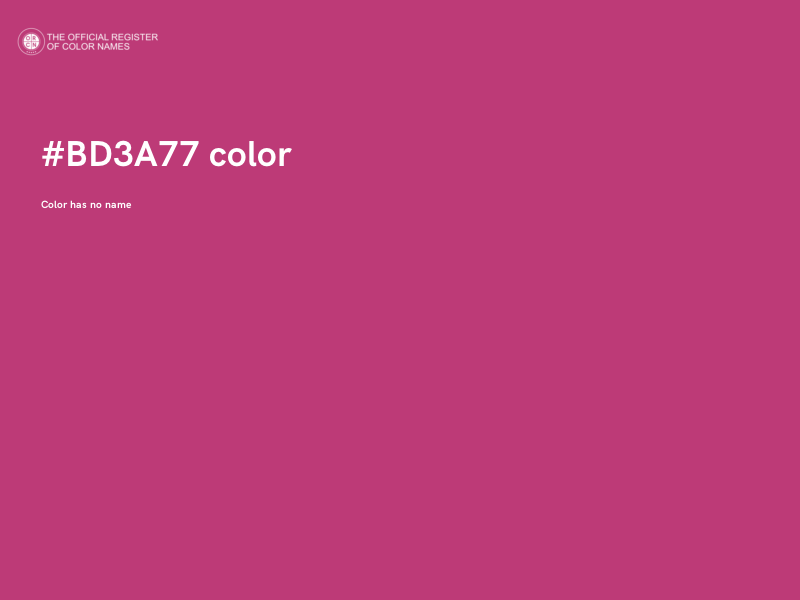#BD3A77 color image
