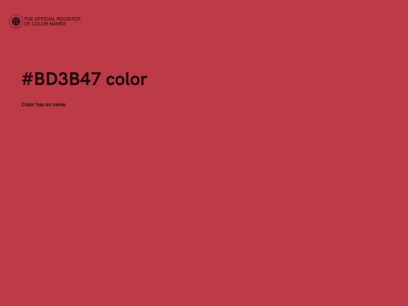 #BD3B47 color image