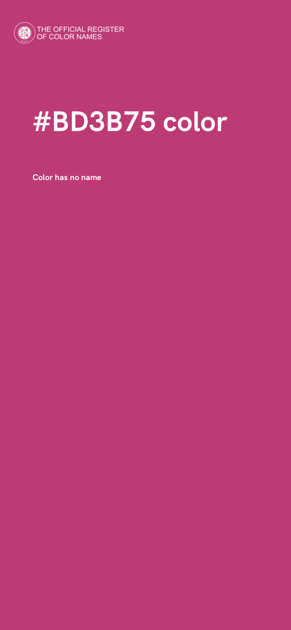 #BD3B75 color image