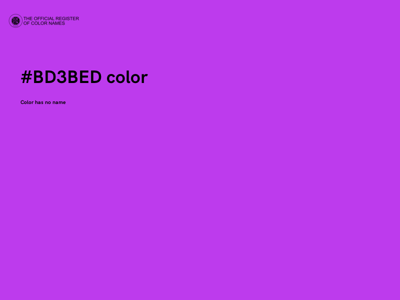 #BD3BED color image