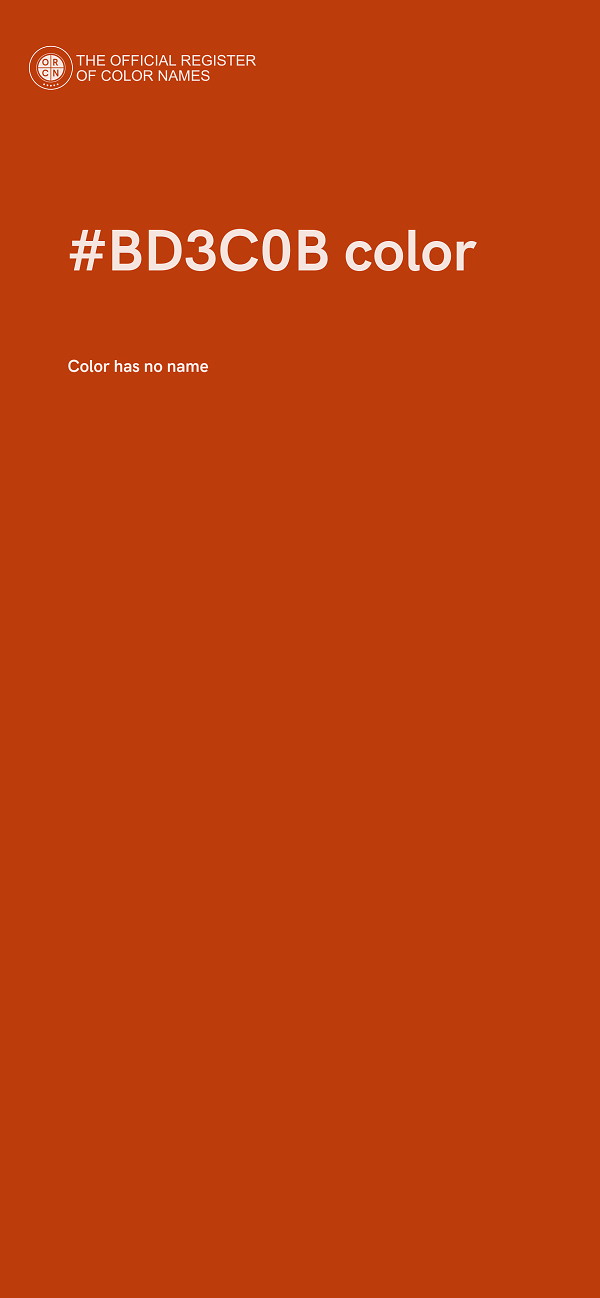 #BD3C0B color image